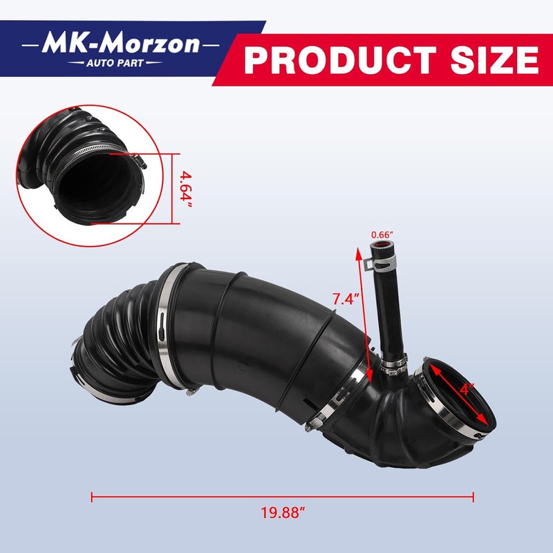 MK-Morzon 6.7 Cummins Air Intake Hose 696-207 Compatible with 2007-2018 Dodge Ram 2500 3500 4500 5500 6.7L Diesel Engine Air Intake Hose Replaces# 53032944AL 53032944AC - Image 4